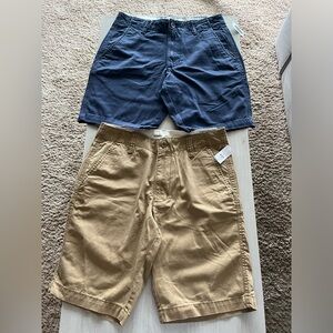 NWT 2Pairs Lived In Straight 10" Shorts -khaki &navy blue/100% cotton size29 men